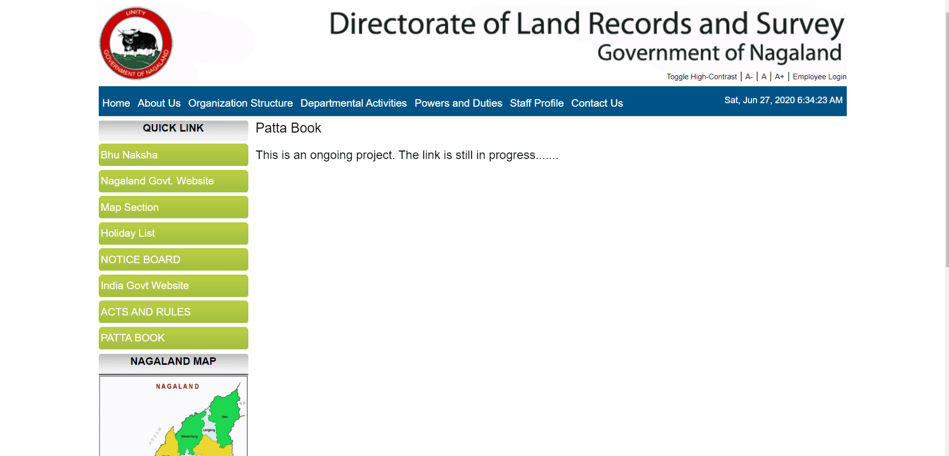 Land Revenue department Nagaland
